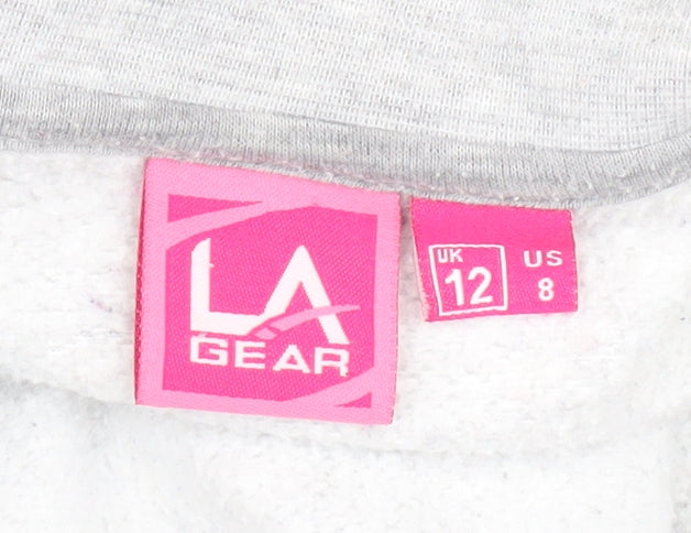 LA Gear Women's Grey Full Zip Sweatshirt, Size 12