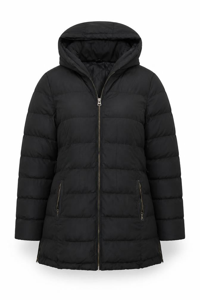 Golddigga Women's Black Puffer Jacket UK Size 14