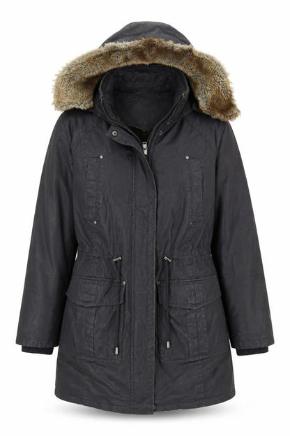 Phase Eight Women's Black Parka Coat Size 10