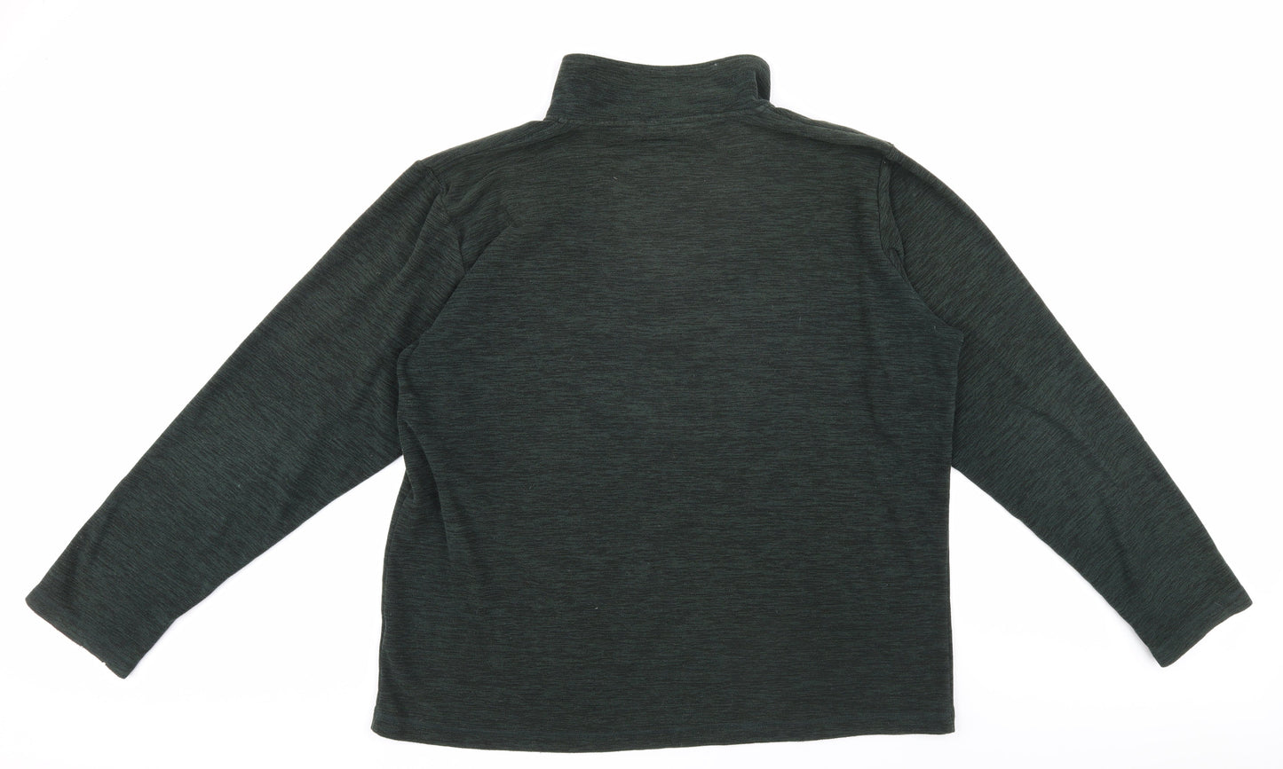Hi Gear Men Green 1/4 Zip Sweatshirt XL