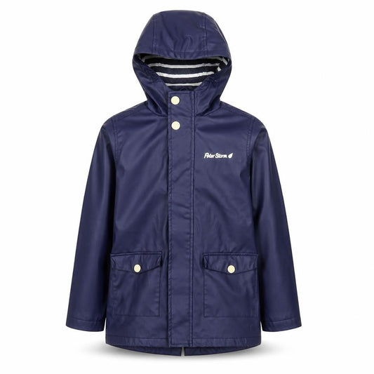 Peter Storm Girls Blue Waterproof Hooded Rain Coat 9-10 Years
