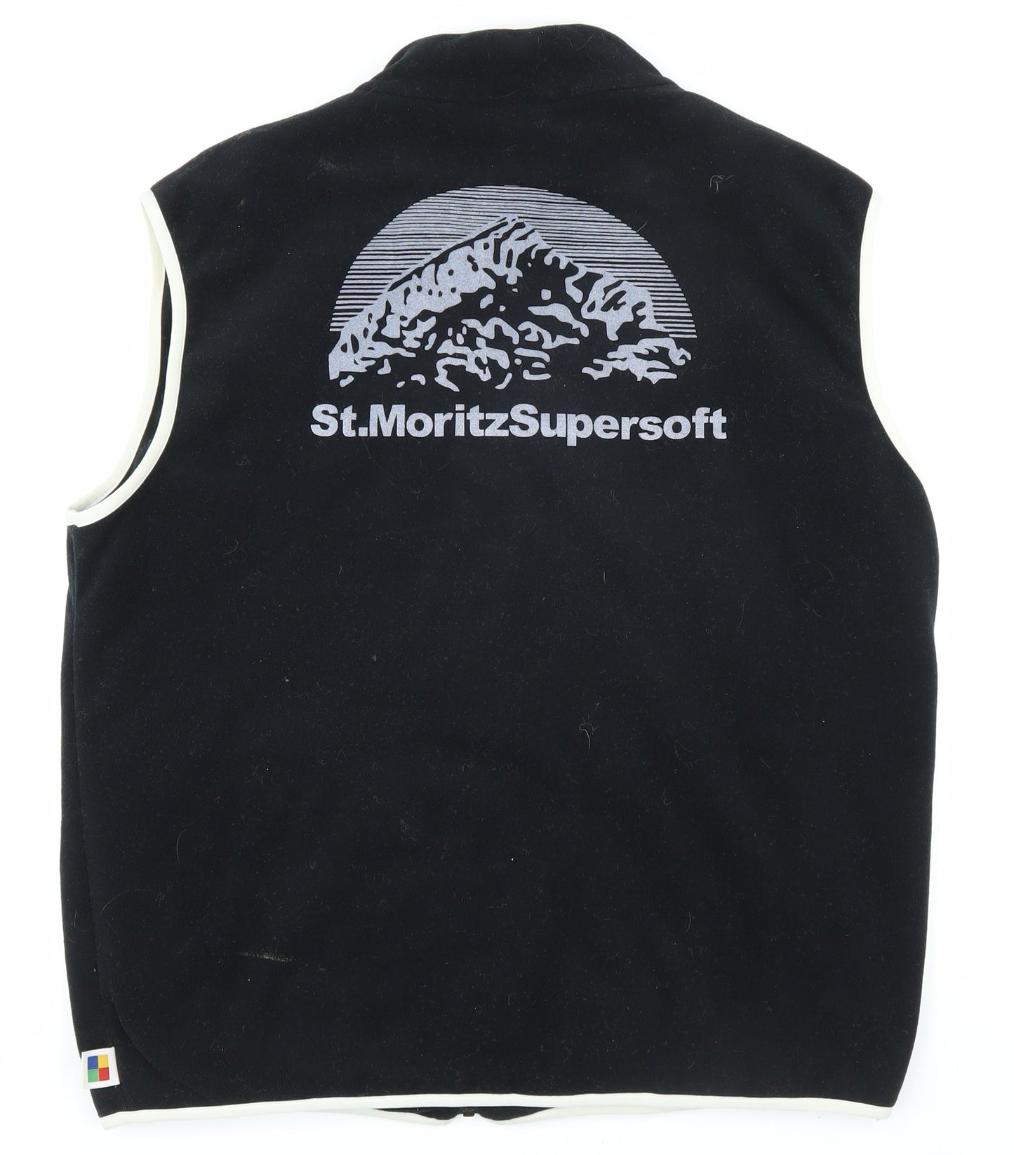 Aprex Black Men's XL High Neck Vest with Zip Closure