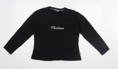 Falmer Womens Heritage Black S Logo Pullover Sweatshirt Casual