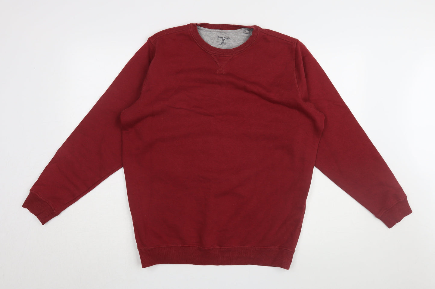 James Pringle Red Pullover Sweatshirt M Unisex Casual