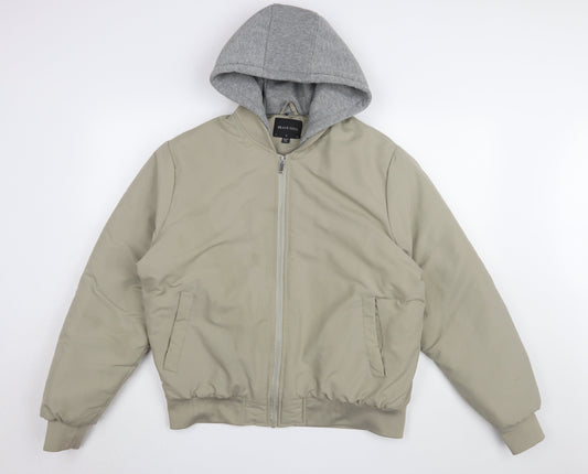 Brave Soul Women's Beige Hooded Bomber Jacket S