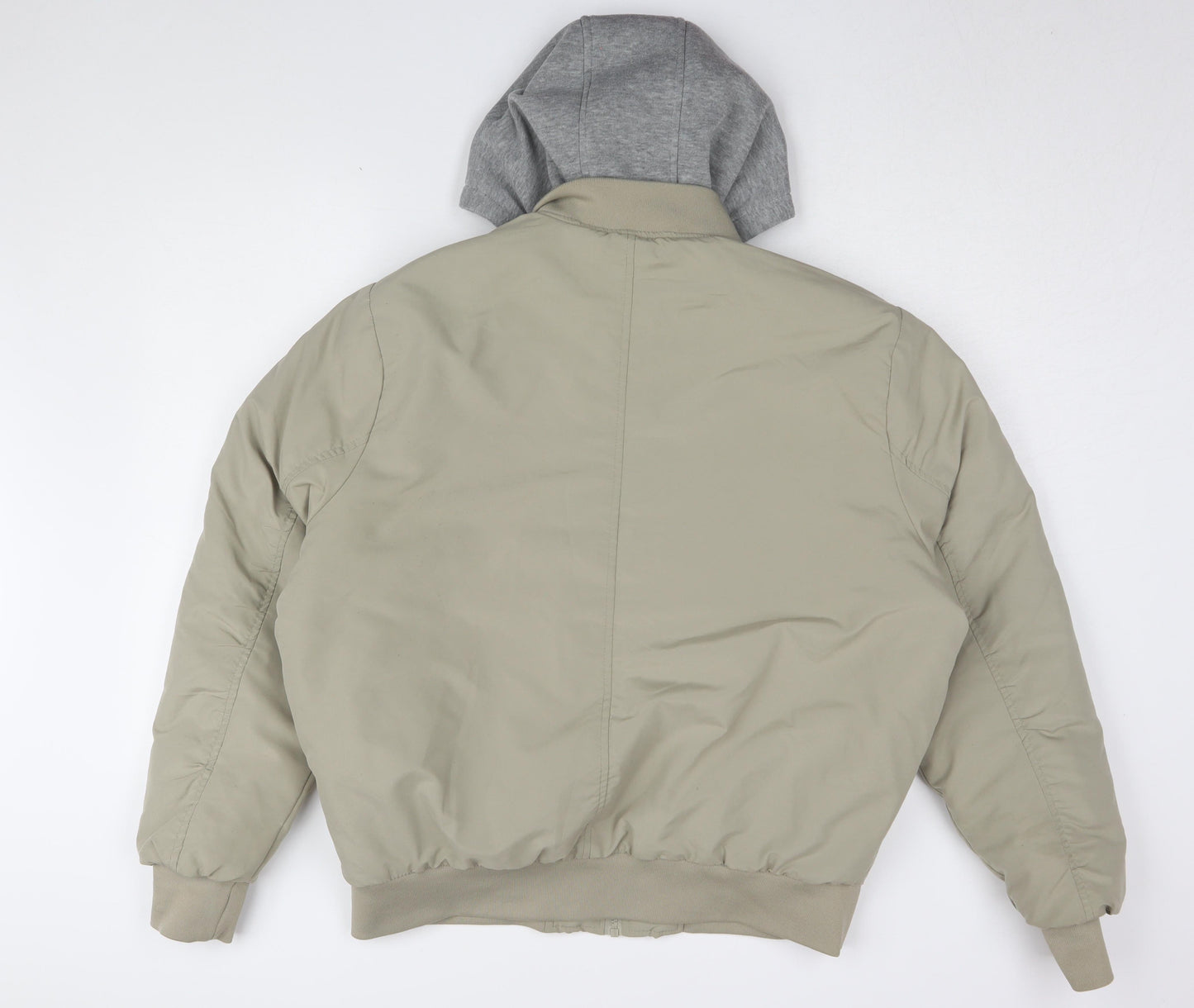 Brave Soul Women's Beige Hooded Bomber Jacket S