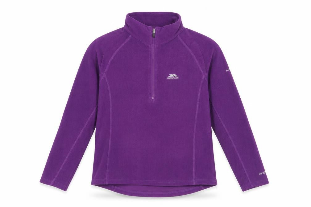 Trespass Women's Purple Fleece 1/4 Zip Pullover Medium