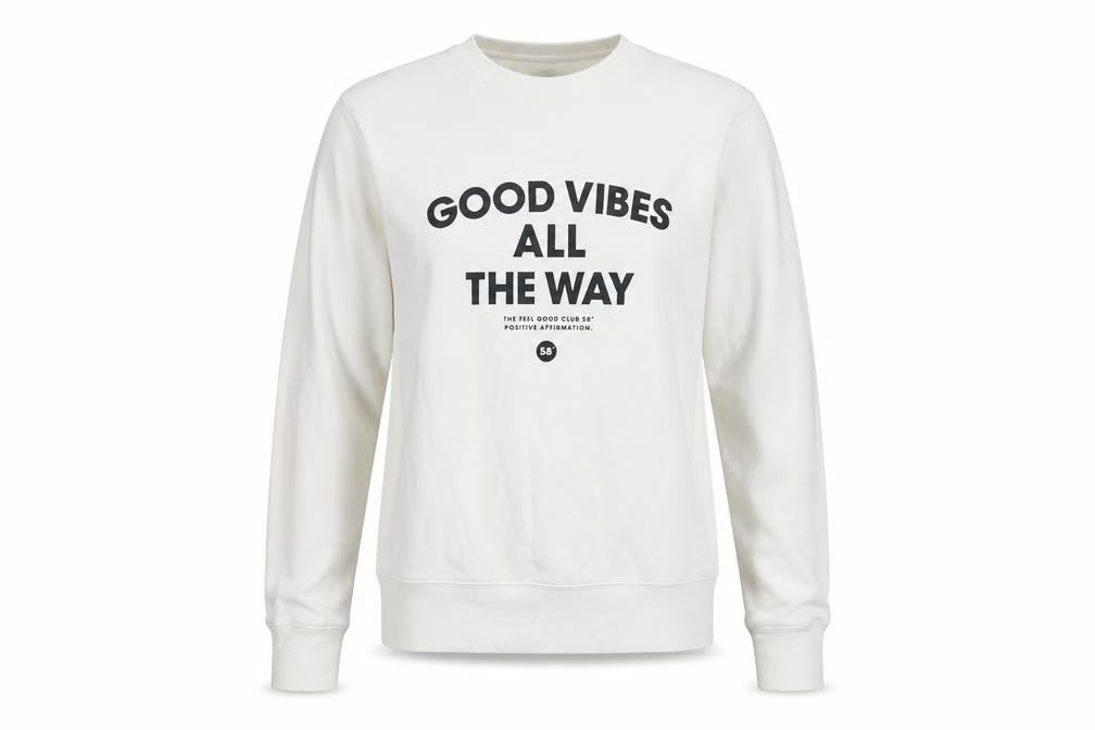 H&M Men's White Good Vibes Sweatshirt Size UK 10