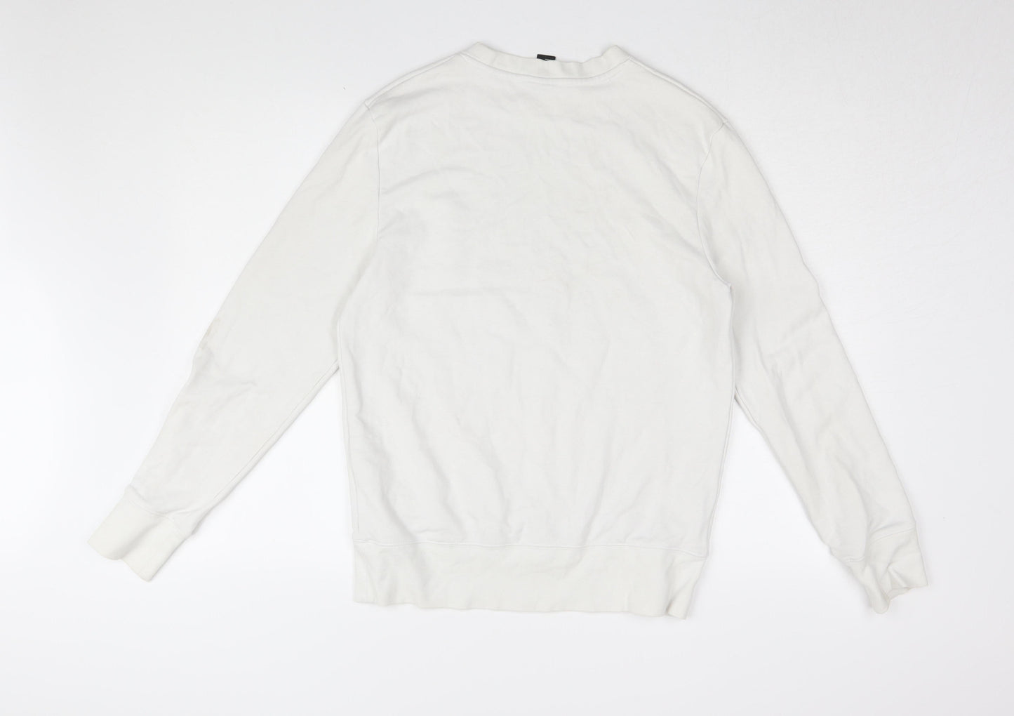 H&M Men's White Good Vibes Sweatshirt Size UK 10