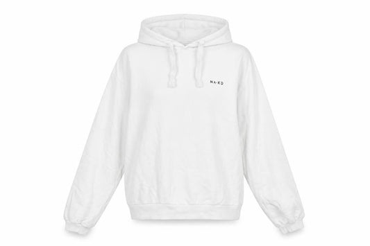 NA-KD Women's White Pullover Hoodie - Size M