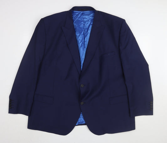 Santinelli Men's Blue Slim Suit Jacket 54S