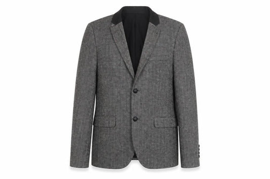 Topman Men's Grey Tweed Blazer 40R Herringbone Classic