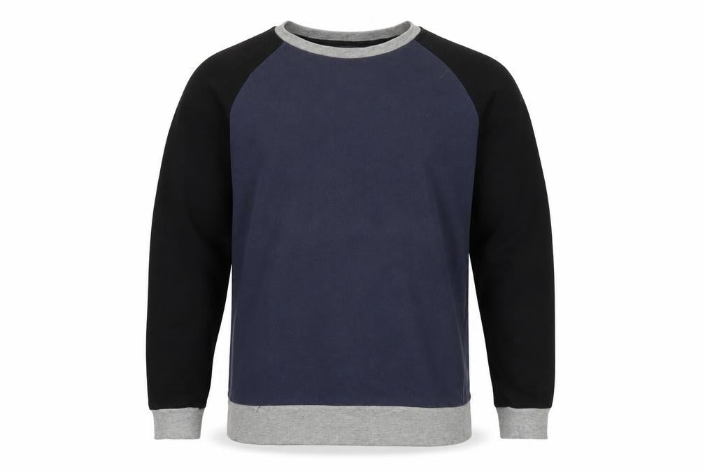 ASOS Men's Blue & Black Cotton Crew Neck Sweatshirt M
