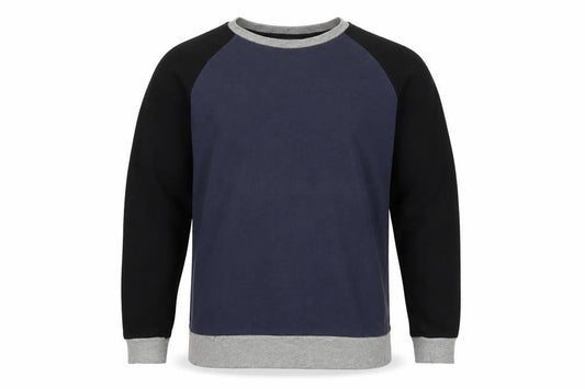 ASOS Men's Blue & Black Cotton Crew Neck Sweatshirt M