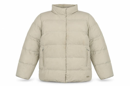 Fila Men's Beige XL Puffer Jacket with Zipped Pockets