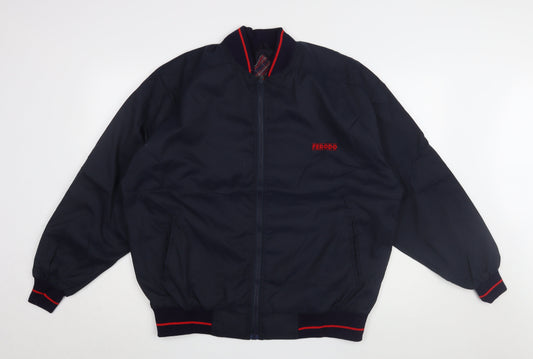 FERODO Men's Blue Bomber Jacket Size L - Casual Style
