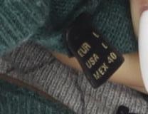 Massimo Dutti Womens Green V-Neck Pullover Jumper