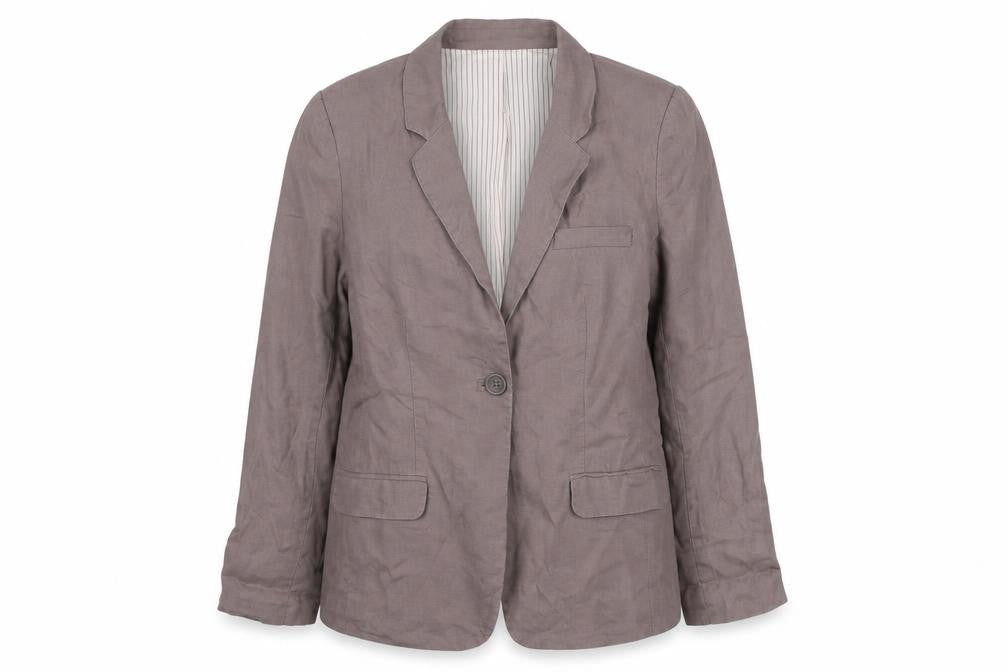 Rocha John Rocha Brown Linen Blazer Women Size 8