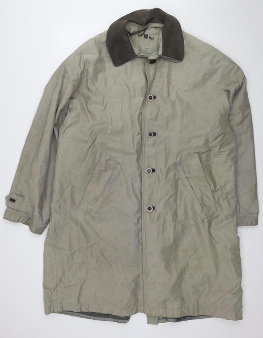 VD One Men's Grey Long Cotton Coat M