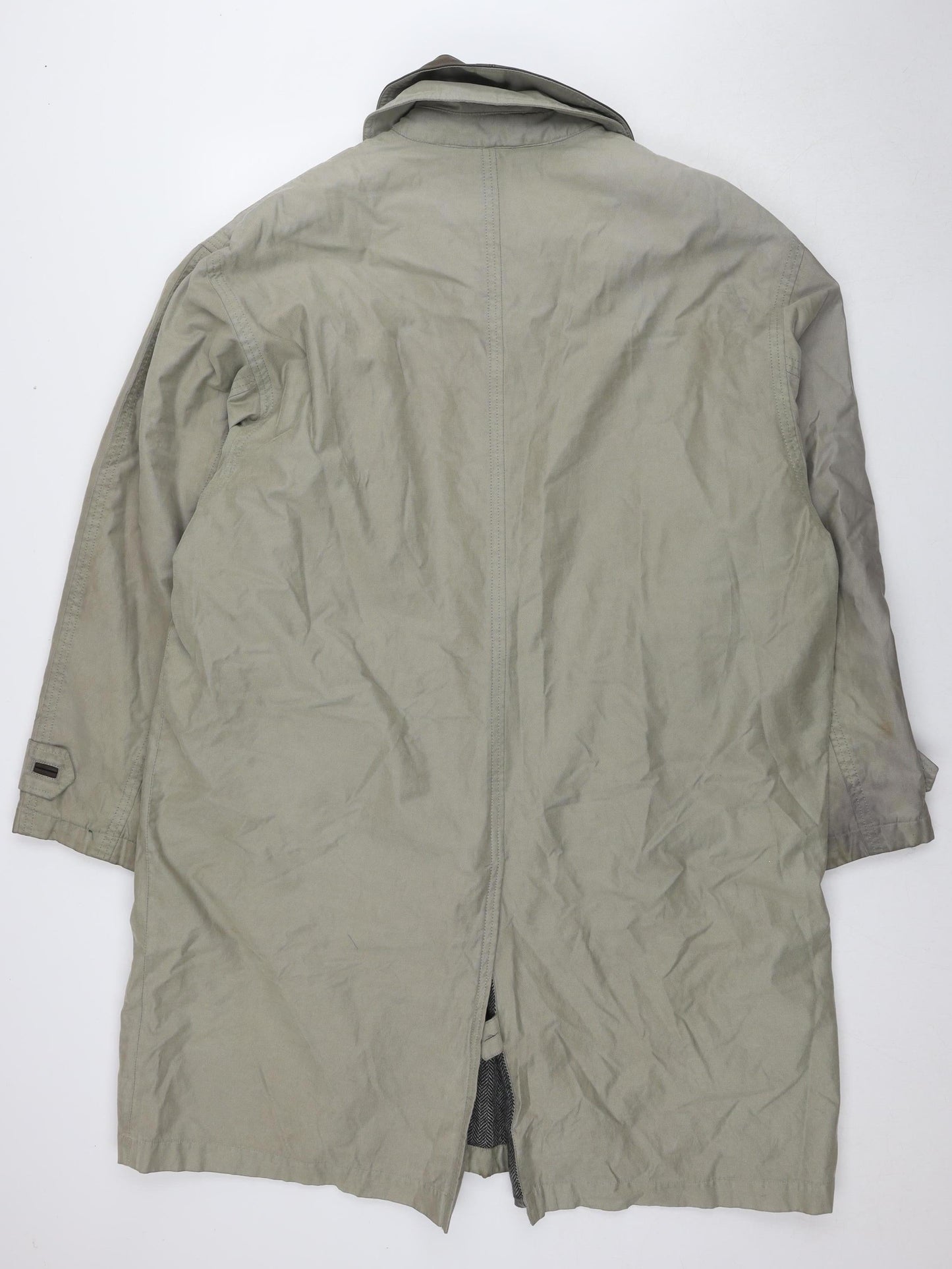 VD One Men's Grey Long Cotton Coat M