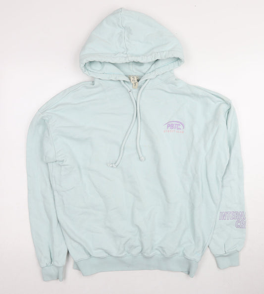 Pull & Bear Women’s Blue Pullover Hoodie, Size S