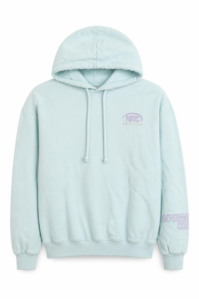 Pull & Bear Women’s Blue Pullover Hoodie, Size S