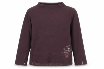 Front view of Domyos girls’ brown high neck sweatshirt 14 years