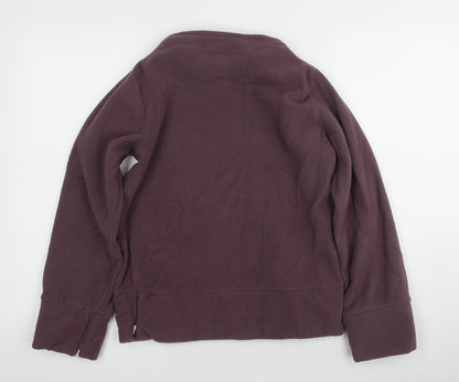 Back view of Domyos girls’ brown high neck sweatshirt 14 years