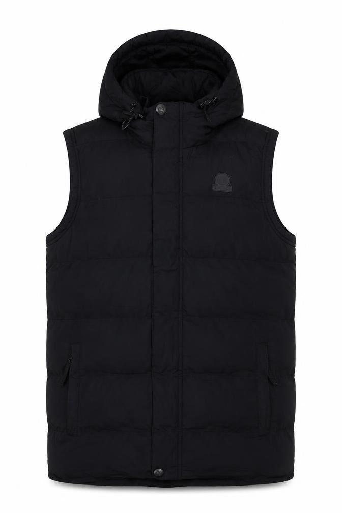 TOG24 Men's Black Hooded Puffer Jacket - Size S