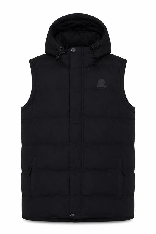 TOG24 Men's Black Hooded Puffer Jacket - Size S
