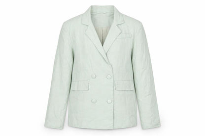PRETTYLITTLETHING Green Double-Breasted Women's Blazer