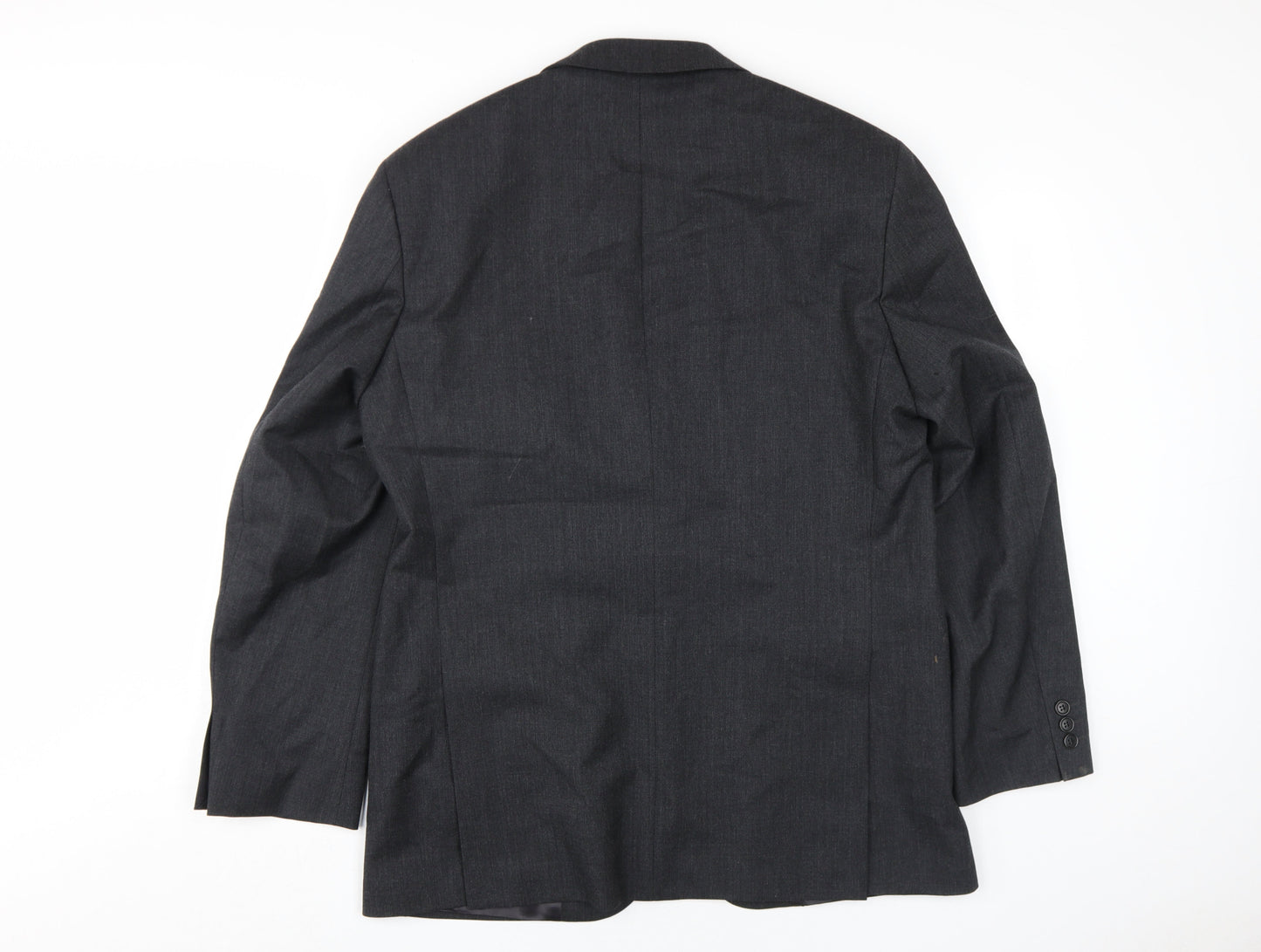 Marks and Spencer Men's Grey Wool Blazer, Size 40R, Regular Fit