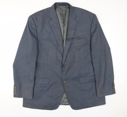 Chaps Men's Blue Check Blazer 46R