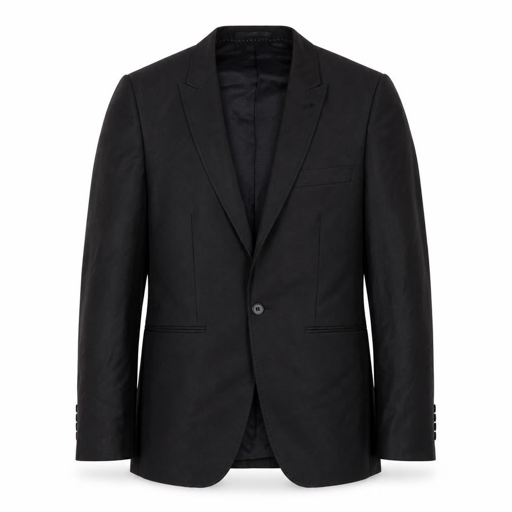 Milan Collection Men's Black Blazer 36S Regular Fit