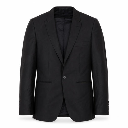Milan Collection Men's Black Blazer 36S Regular Fit