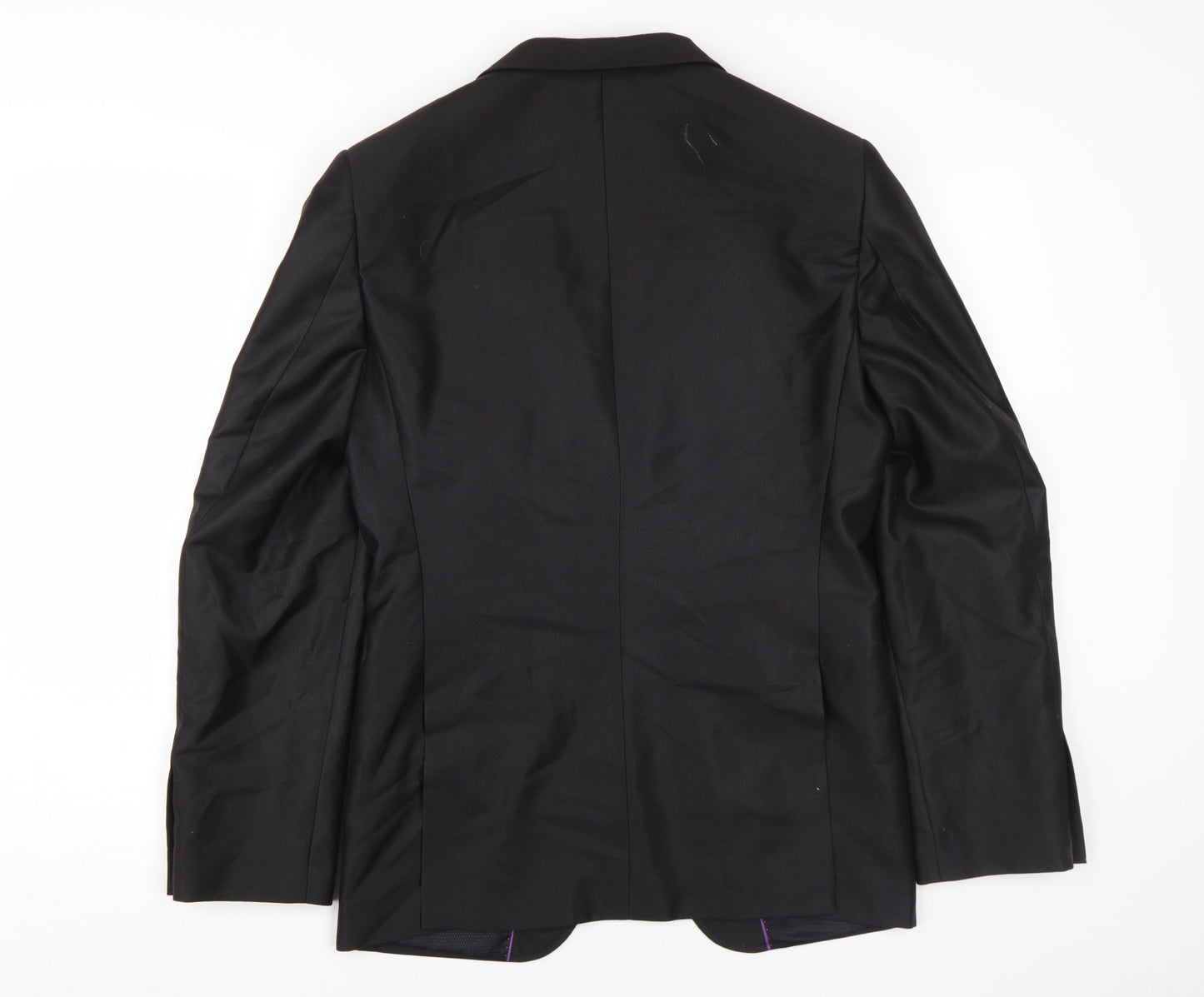 Milan Collection Men's Black Blazer 36S Regular Fit