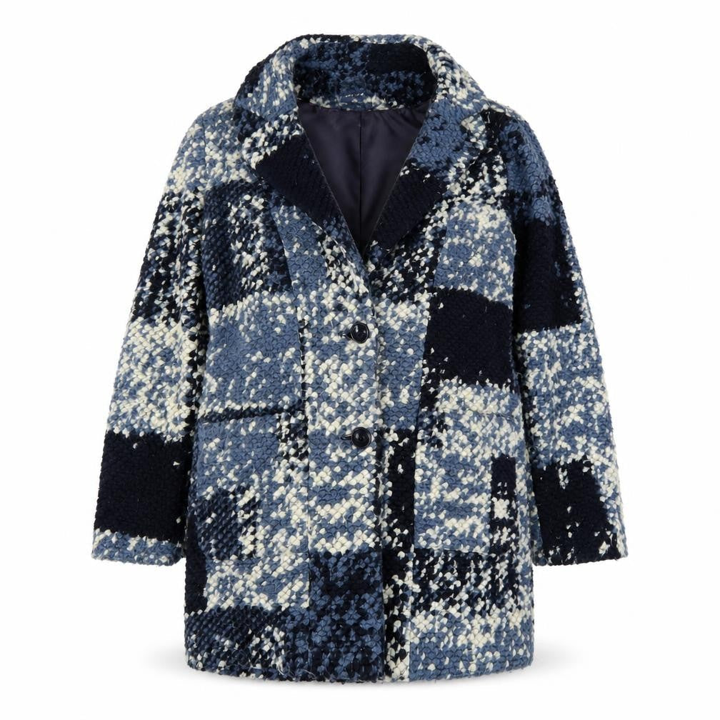 Next Women's Blue Check Coat Size 10