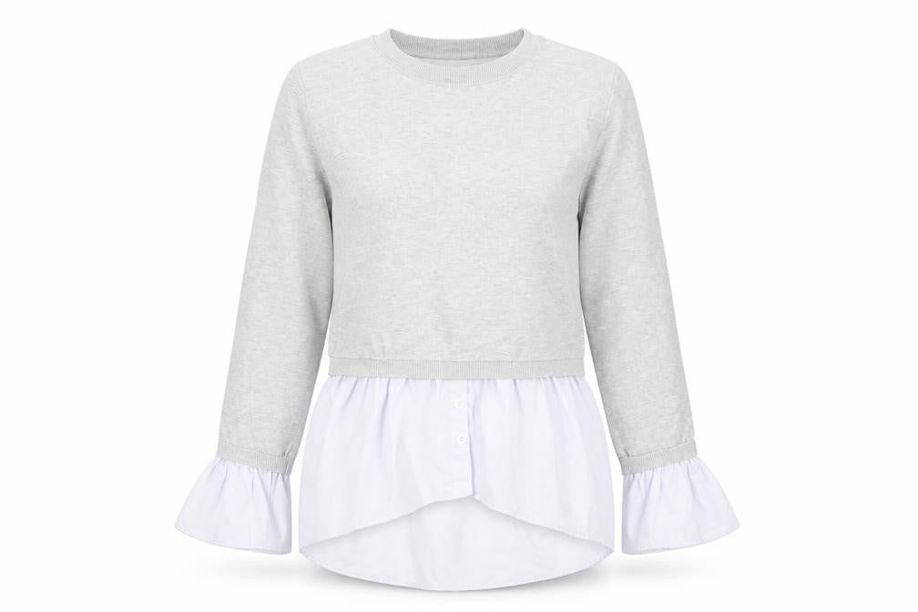 QED London Women's Grey Pullover Jumper, Size M