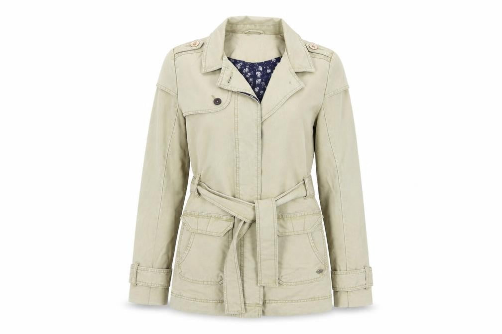 Quiksilver Beige Women's XS Trench Coat Jacket