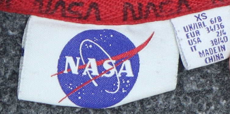 NASA Unisex Grey XS Pullover Sweatshirt with Logo