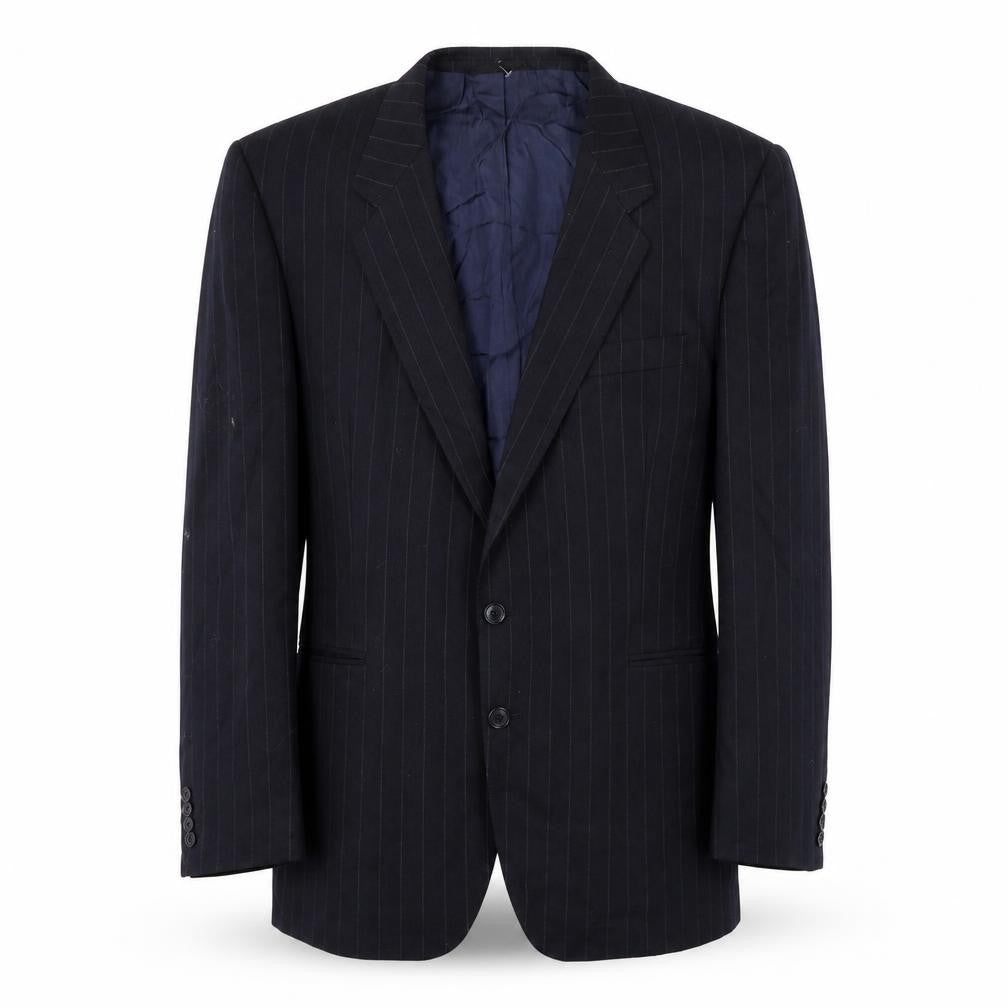 Mr Harry Men's Black 46R Regular Fit Striped Blazer