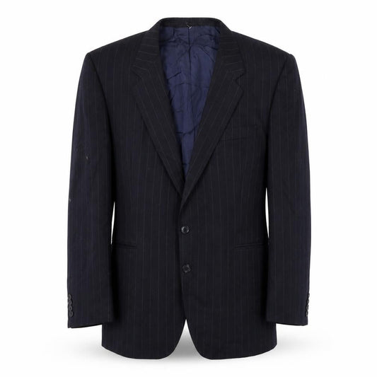 Mr Harry Men's Black 46R Regular Fit Striped Blazer