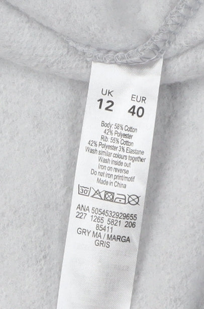 Grey Pudsey Hoodie Teens 12 Unisex Cotton Polyester Casual