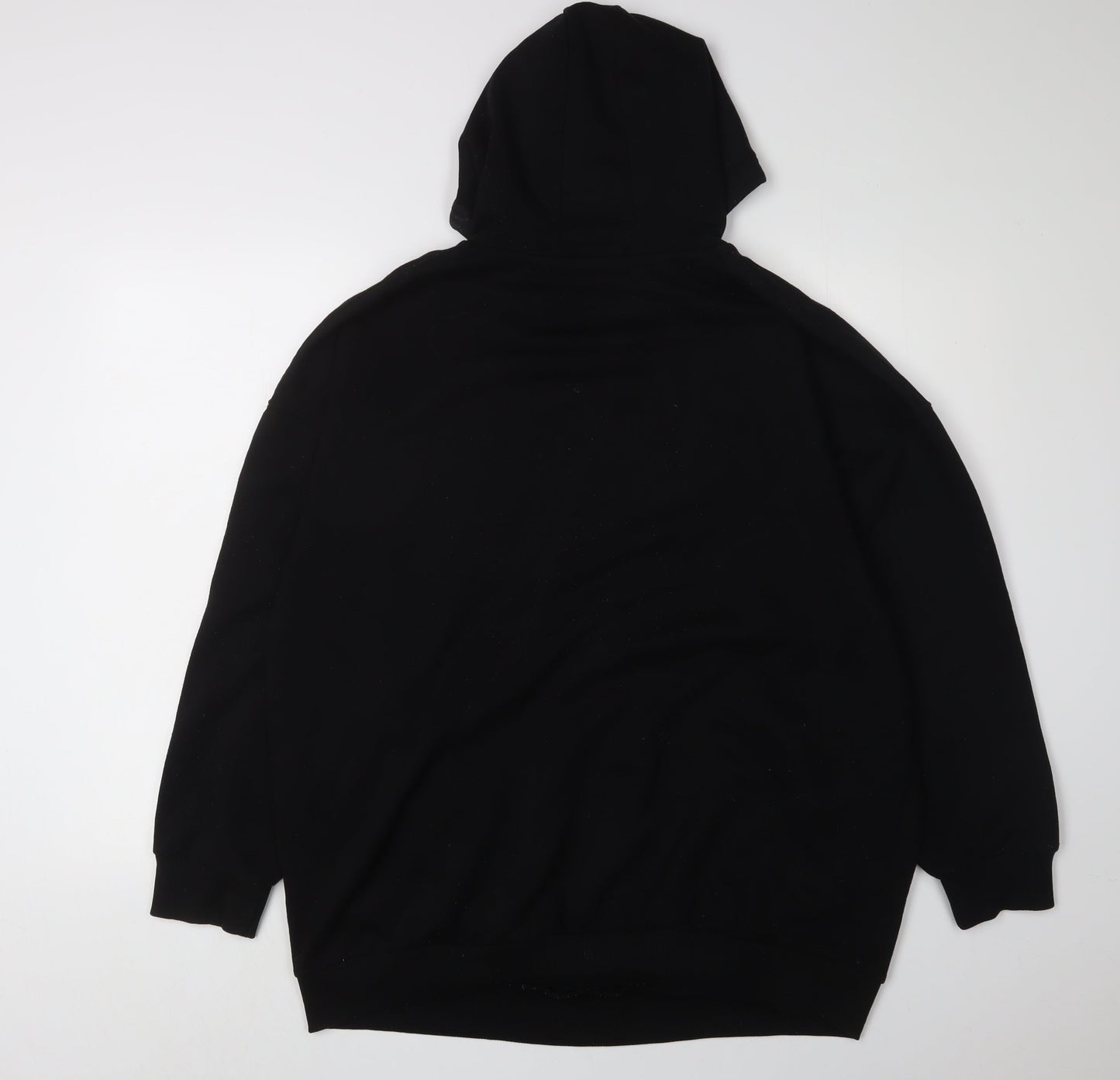 Pineapple Black Hoodie for Women, M, Polyester Blend
