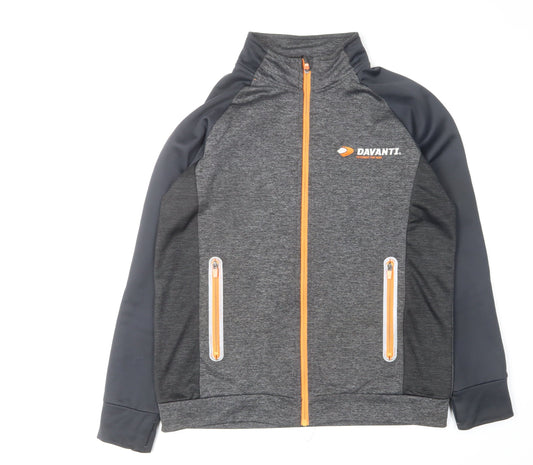 Davanti Men's Grey XL Full Zip Sports Sweatshirt