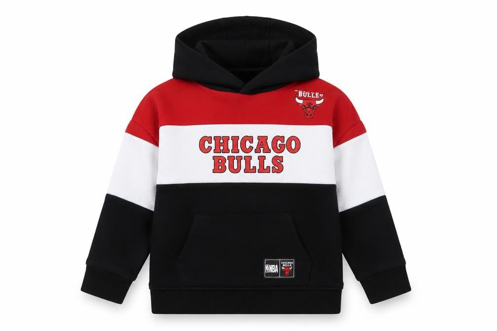 NBA Boys Black Red White Pullover Hoodie 5-6 Years