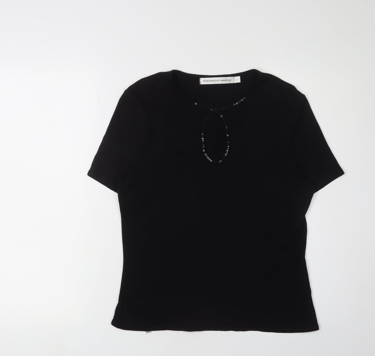Fenn Wright Manson Women's Black Short Sleeve Top L