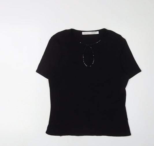 Fenn Wright Manson Women's Black Short Sleeve Top L