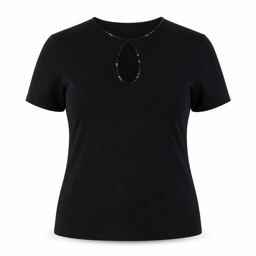 Fenn Wright Manson Women's Black Short Sleeve Top L