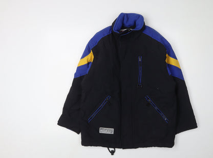 Additional front view of Trespass boys’ black ski jacket age 9-10 insulated hooded